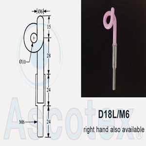 Sứ Ceramic dẫn hướng sợi Ascotex D18L/M6 – Pigtail in Holder